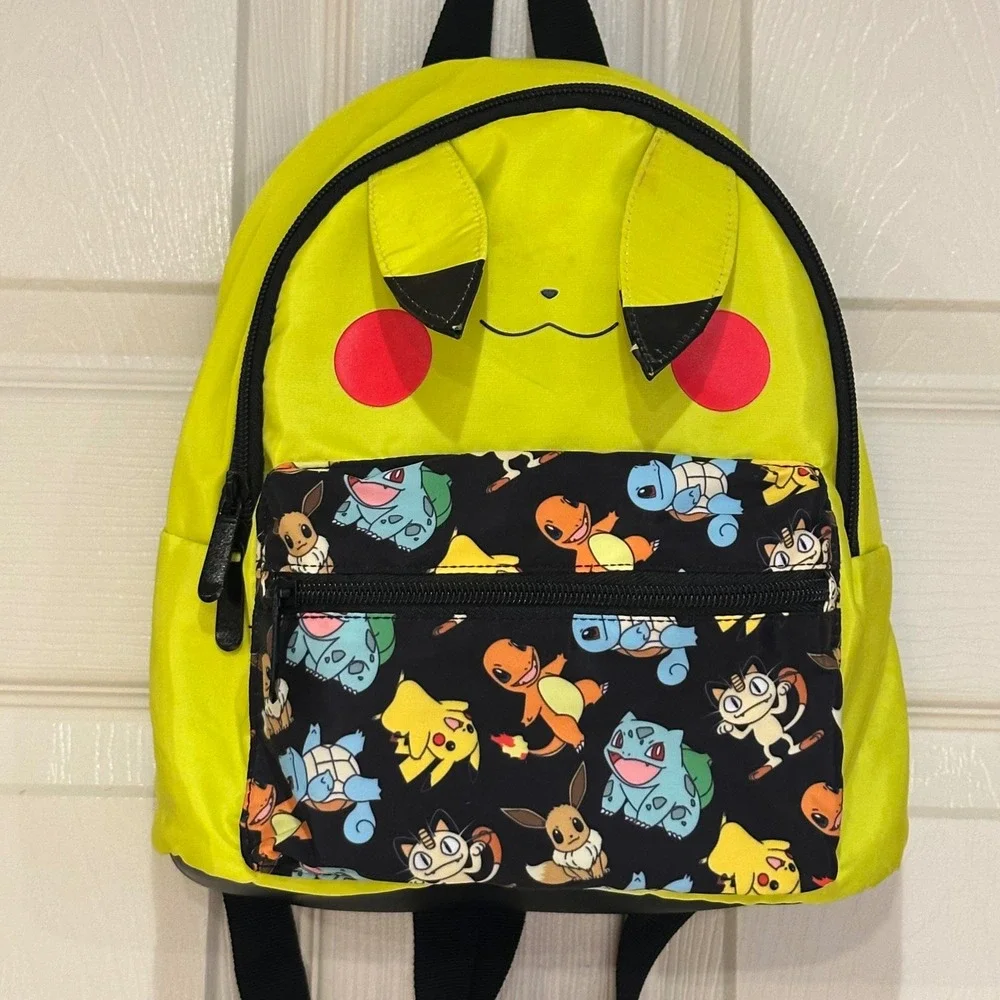 Pokemon Pikachu Mini Backpack Yellow Multi Character Print Kids Small Bag